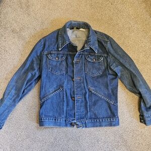 Vintage 70s Wrangler Denim Jacket Mens